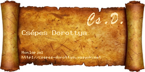 Csépes Dorottya névjegykártya